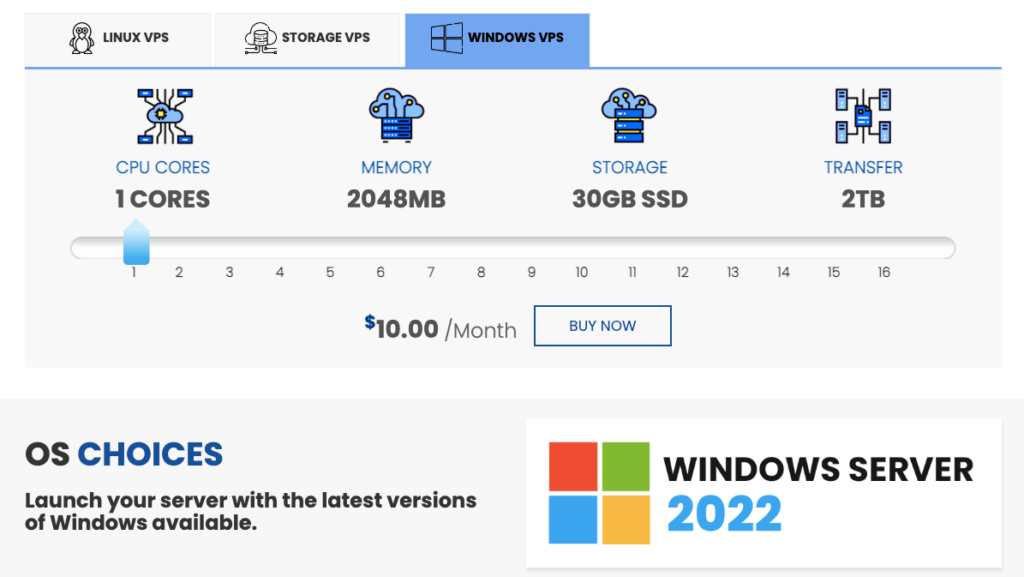 interserver windows vps price