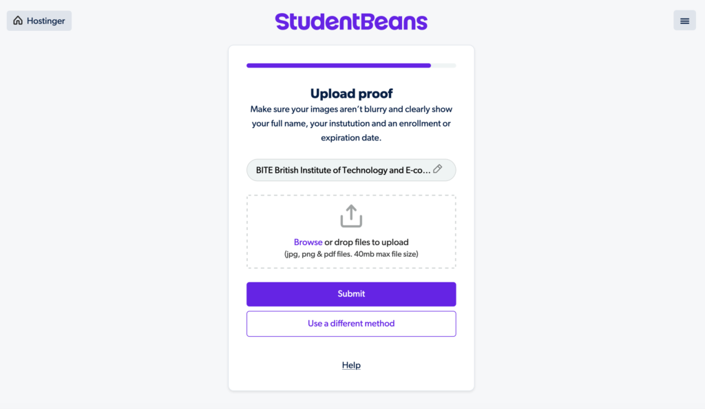 Verify Your Student Status