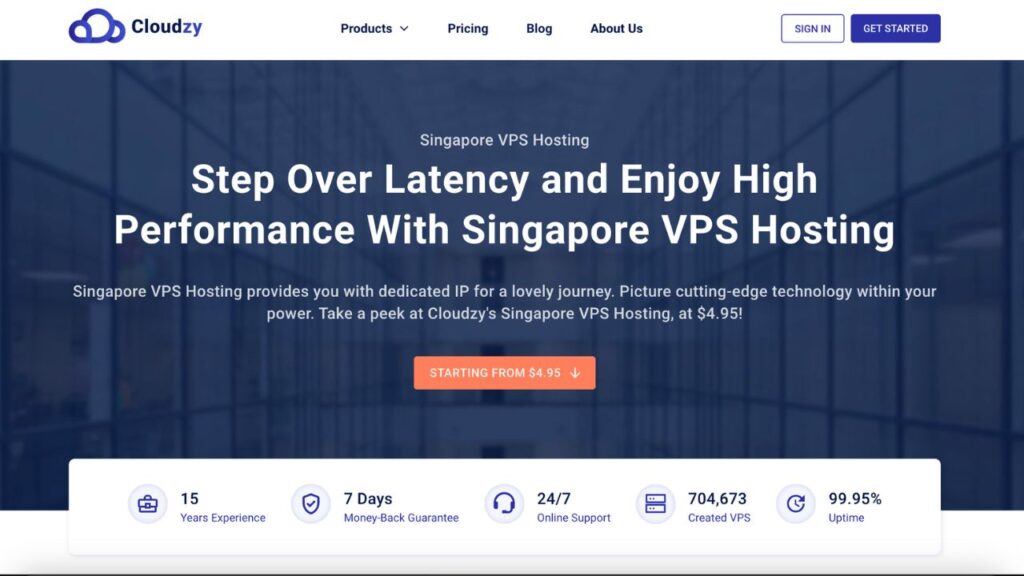 Cloudzy Singapore VPS Hosting